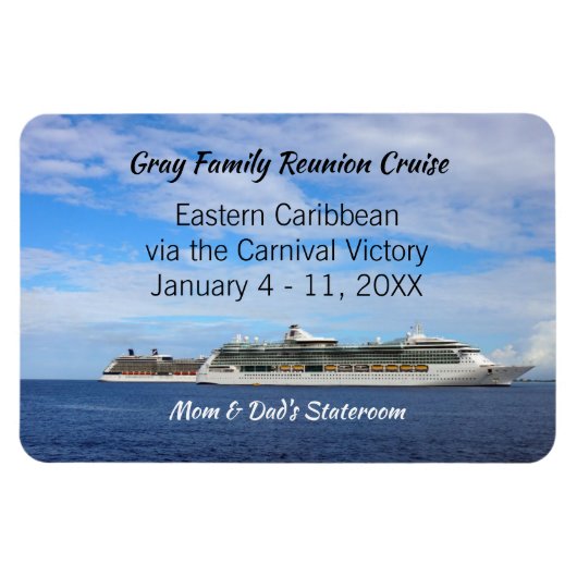 Wiedersehen Cruise Ship Kabine Tor ID-Kennzeichen Magnet (Horizontal)