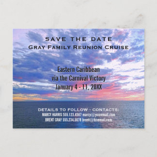 Wiedersehen Cruise Vacation | Save The Date Ankündigungspostkarte