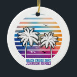 Wiedersehen Custom Cruise Vacation Keramik Ornament<br><div class="desc">Beach Designs von Edward Eksi. Handgezeichnete Illustrationen,  einfache Bearbeitung von INPUTS und TEXTS für Ihre Bedürfnisse</div>