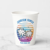 Wiedersehen Custom Cruise Vacation Pappbecher (Rückseite)