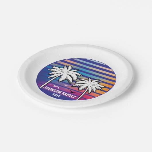 Wiedersehen Custom Cruise Vacation Pappteller (Schrägansicht)