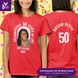 Wiedersehen Custom Matching 50. Geburtstag Foto T-Shirt