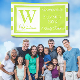 Wiedersehen-Dekoration der grünen Streifen der Fam Banner