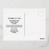 Wiedersehen der 25. Klasse Elegant blau Folien Feiertagspostkarte (Rückseite)