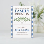 Wiedersehen der Baumfamilie Save the Date Einladung (Stehend Vorderseite)