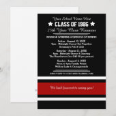 Wiedersehen der Black/Red Sporpes Stripes Class Einladung (Vorne/Hinten)