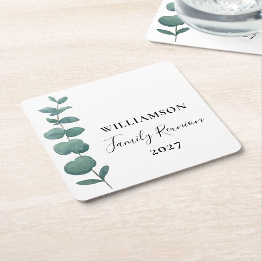 Wiedersehen der Eucalyptus-Familie Rechteckiger Pappuntersetzer (angewinkelt)