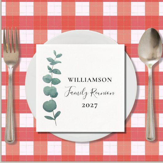 Wiedersehen der Eucalyptus-Familie Serviette