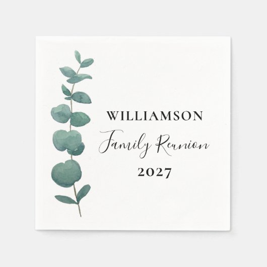 Wiedersehen der Eucalyptus-Familie Serviette (Vorderseite)