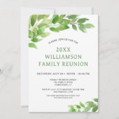 Wiedersehen der Familie der Wasserfarben-Bäume Einladung (Vorderseite)