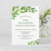 Wiedersehen der Familie der Wasserfarben-Bäume Einladung (Stehend Vorderseite)