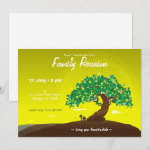 Wiedersehen der Familie (Limon) Einladung (Vorne/Hinten)