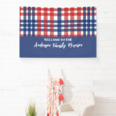 Wiedersehen der Gingham-Familie, Rot, Weiß und Bla Banner (InSitu)