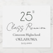 Wiedersehen der Highschool Schaumweinetikett (Einzelnes Label)