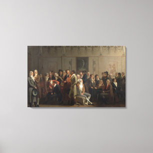 Wiedersehen der Künstler im Studio von Isabey, Leinwanddruck