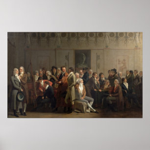 Wiedersehen der Künstler im Studio von Isabey, Poster