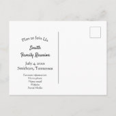 Wiedersehen der Matterhorn-Familie Einladungspostkarte (Rückseite)