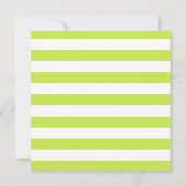 Wiedersehen der modernen Monogram-Lime Green Strip Einladung (Rückseite)