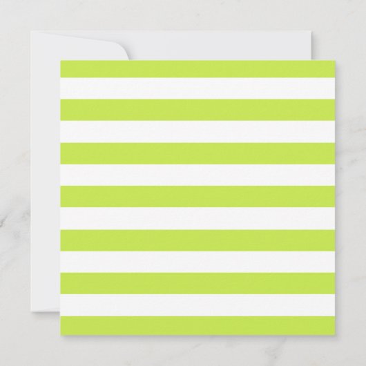Wiedersehen der modernen Monogram-Lime Green Strip Einladung (Rückseite)
