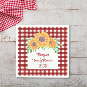 Wiedersehen der personalisierten Sonnenblumenfamil Serviette