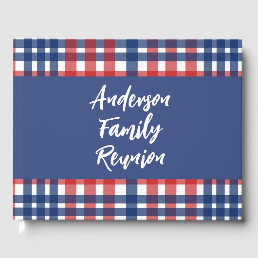 Wiedersehen der Produktfamilie Rot, Weiß und Blau Gästebuch (Vorderseite)