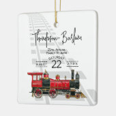 Wiedersehen der Red Train Family Keramikornament (Links)