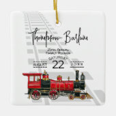 Wiedersehen der Red Train Family Keramikornament (Vorderseite)