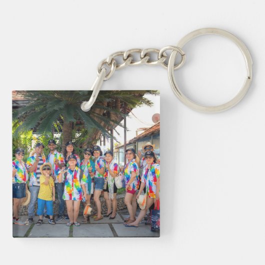 Wiedersehen der Royal Blue Stripes Family Schlüsselanhänger (Rückseite)