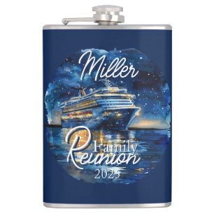 Wiedersehen der Schiffsfamilie Wasserfarbe Flachmann