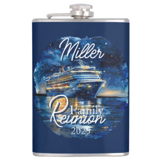 Wiedersehen der Schiffsfamilie Wasserfarbe Flachmann