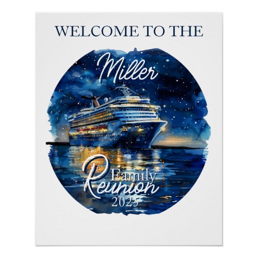 Wiedersehen der Schiffsfamilie Wasserfarbe Poster (Vorderseite)