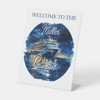 Wiedersehen der Schiffsfamilie Wasserfarbe Sockelschild