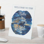 Wiedersehen der Schiffsfamilie Wasserfarbe Sockelschild (In SItu)