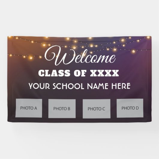 Wiedersehen der Schule Begrüßung mit dem Banner de (Horizontal)