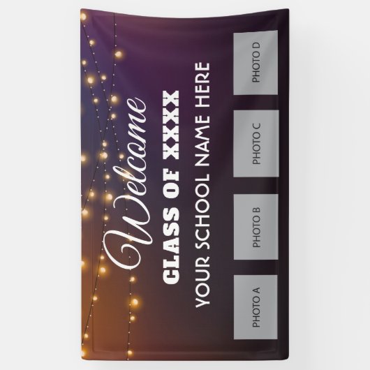 Wiedersehen der Schule Begrüßung mit dem Banner de (Vertikal)