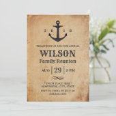 Wiedersehen der Vintagen Ankerfamilie Einladung (Stehend Vorderseite)