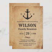 Wiedersehen der Vintagen Ankerfamilie Einladung (Vorne/Hinten)