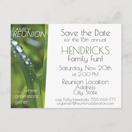 Wiedersehen-Design der Familie. Postkarte (Vorderseite)