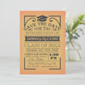 Wiedersehen-Design der Klasse. Einladung (Stehend Vorderseite)