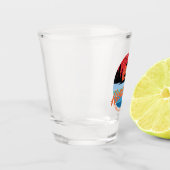 Wiedersehen-Design der Retro-Familie Schnapsglas (Links)