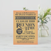 Wiedersehen-Design der Schule. Einladung (Stehend Vorderseite)