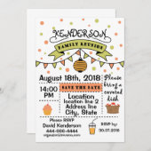 Wiedersehen-Design Einladung (Vorne/Hinten)