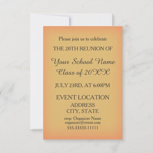 Wiedersehen-Design Einladung (Rückseite)