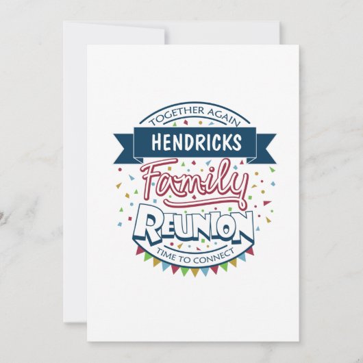 Wiedersehen-Design Einladung (Vorderseite)