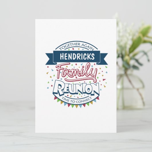 Wiedersehen-Design Einladung (Stehend Vorderseite)