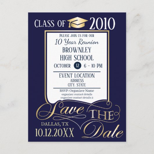 Wiedersehen Design Einladung Postkarte (Vorderseite)