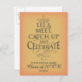 Wiedersehen-Design Einladungspostkarte (Vorne/Hinten)