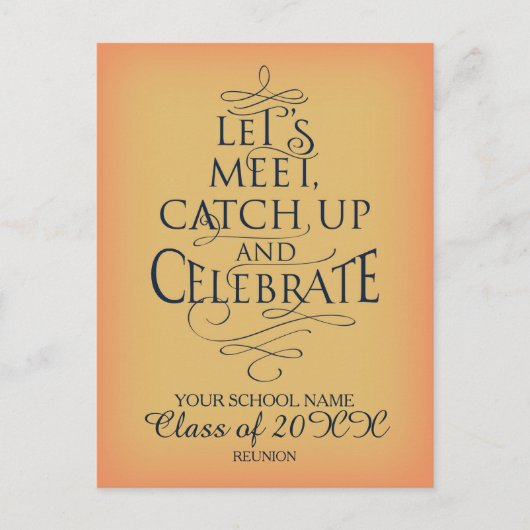 Wiedersehen-Design Einladungspostkarte (Vorderseite)