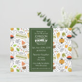 Wiedersehen-Design mit farbenprächtigem Hintergrun Einladung (Stehend Vorderseite)