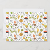 Wiedersehen-Design mit farbenprächtigem Hintergrun Einladung (Rückseite)